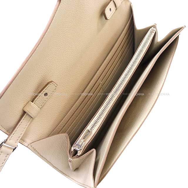 HERMES long wallet Constance Long wallet To Go Beton Evercolor Silver HW Stamp B[BRAND NEW][Authentic]