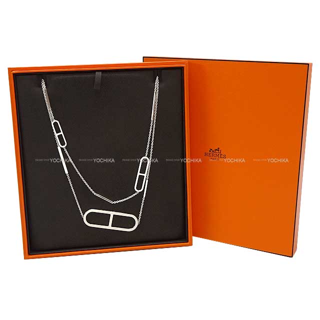 [Pre-loved] HERMES necklace Ever Chaine D'ancre Long Silver Silver925 Silver HW[USED SA][Authentic]