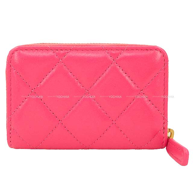 CHANEL change purse Matelasse Coco Mark Heart Pink Lambskin Mat Gold HW AP3294[BRAND NEW][Authentic]