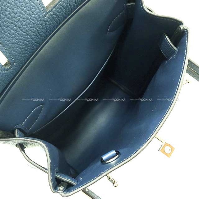 HERMES Shoulder bag Hac a Dos PM Bleu de Prusse Veau Togo Silver HW Stamp B[BRAND NEW][Authentic]