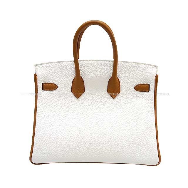 HERMES Handbag Birkin25 Personal order with stamp H Blanc (White)/Gold Taurillon Clemence Rose Gold HW Stamp U[BRAND NEW][Authentic]