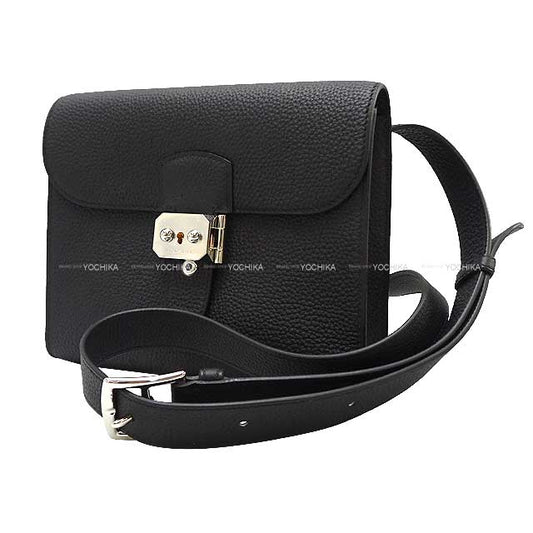 HERMES Messenger bag Sac a depeches 21 Etriviere Noir (Black) Veau Togo Silver HW Stamp B[ALMOST NEW][Authentic]