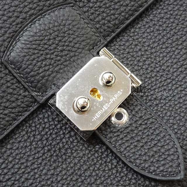 HERMES Messenger bag Sac a depeches 21 Etriviere Noir (Black) Veau