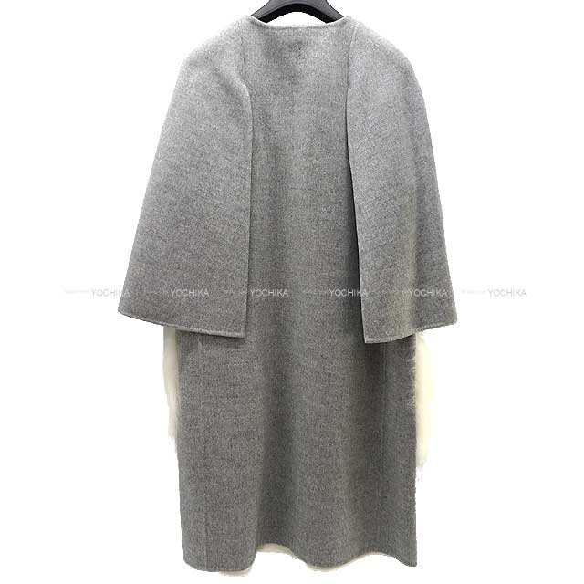 FENDI Poncho Poncho Coat  Pocker Fur #48 Gray Virgin Wool FF8369[BRAND NEW][Authentic]