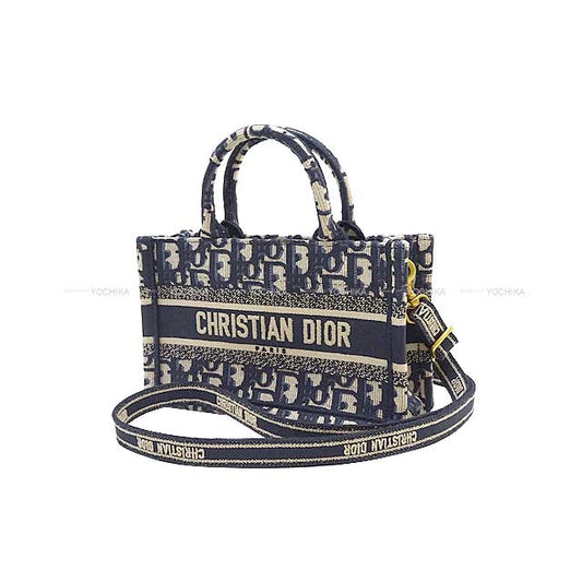 Dior Shoulder bag Book Tote Mini Strap Dior Oblique Embroidery Gold HW S5573CRIN[EXCELLENT][Authentic]