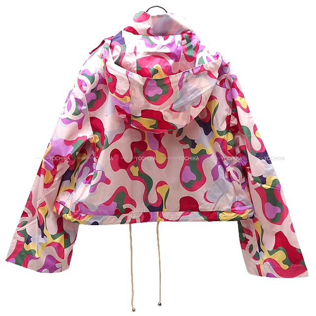 2021 AW  Hooded sweatshirt Logo Print Hood Zip-up Jacket #42 Pink/Multicolor Silk/Cotton P70173[EXCELLENT][Authentic]