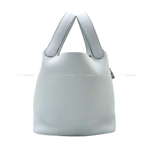 HERMES Handbag Picotin Lock 22 MM Bleu Pale Taurillon Clemence Silver HW Stamp C[EXCELLENT][Authentic]