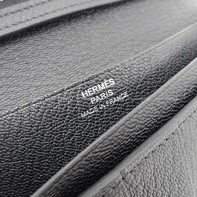 HERMES long wallet Bearn Soufflet Noir (Black) Chevre Myzore Silver HW Stamp B[BRAND NEW][Authentic]