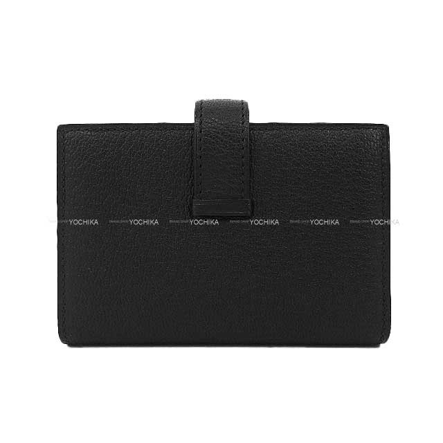 HERMES card holder Bearn Mini Card Case With Coincase Noir (Black) Chevre Myzore Gold HW Stamp B[BRAND NEW][Authentic]