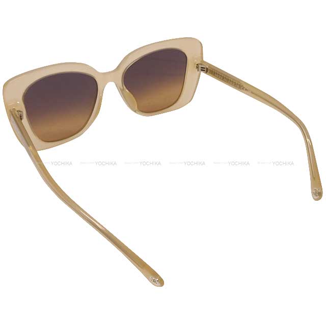 CHANEL sunglass Rectangle Shape Beige Acetate A71533[BRAND NEW][Authentic]