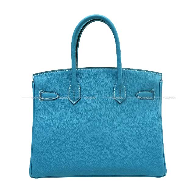 HERMES Handbag Birkin30 New Bleu Jean Veau Togo Silver HW Stamp B[BRAND NEW][Authentic]