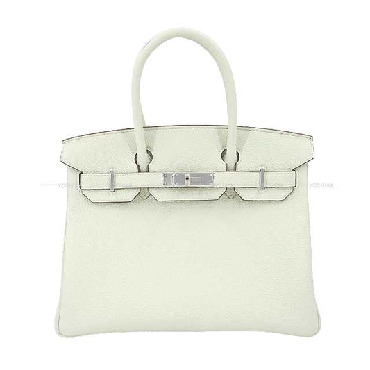 HERMES Handbag Birkin30 Mushroom Veau Togo Silver HW Stamp B[BRAND NEW][Authentic]