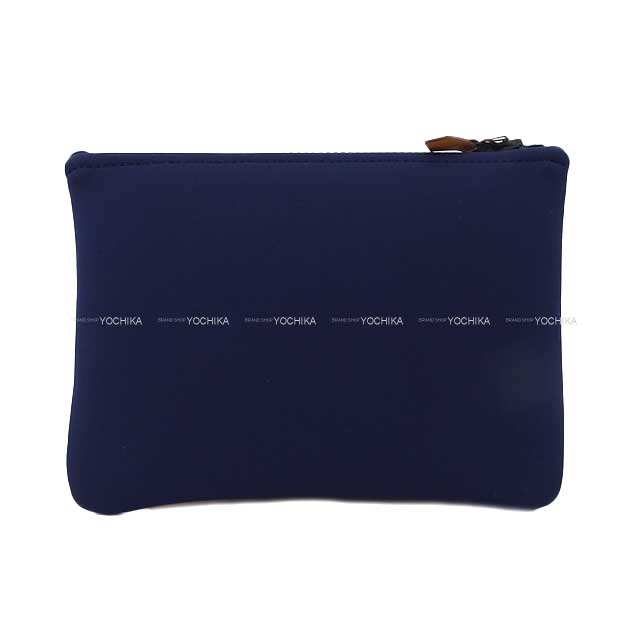 HERMES Pouch Flat NEO BAIN PM Marine Polyamide/ Elasthane[BRAND NEW][Authentic]