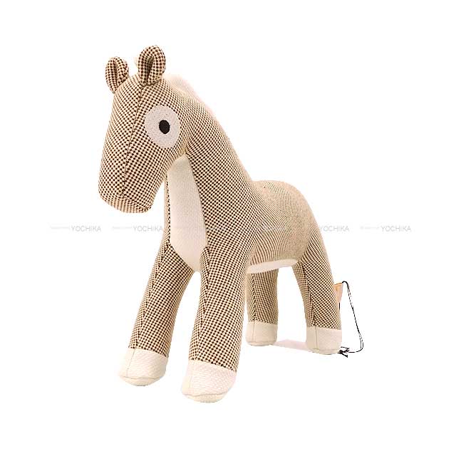 HERMES stuffed toy HONORE EPOPEE HORSE PLUSH Natural Cotton/polyester[BRAND NEW][Authentic]