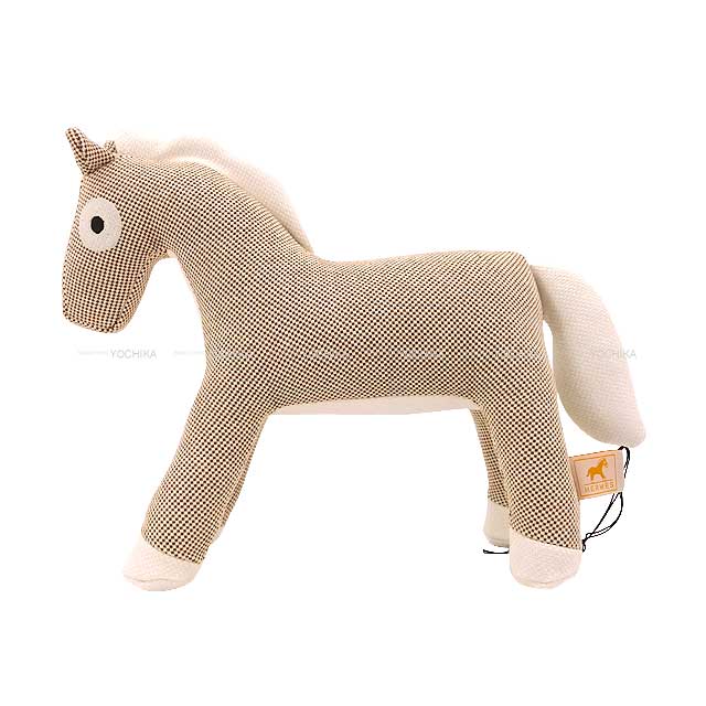 HERMES stuffed toy HONORE EPOPEE HORSE PLUSH Natural Cotton/polyester[BRAND NEW][Authentic]