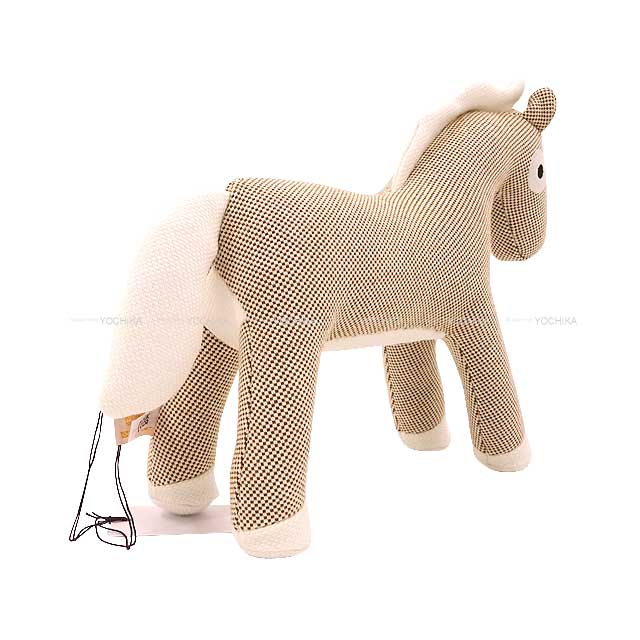 HERMES stuffed toy HONORE EPOPEE HORSE PLUSH Natural Cotton/polyester[BRAND NEW][Authentic]