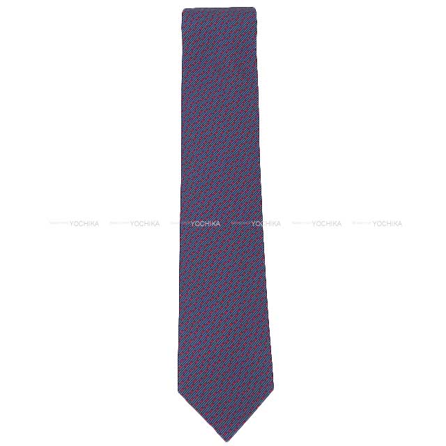 HERMES tie H Magnetique Marine/Ciel/Bleu Moyan Silk100%[BRAND NEW][Authentic]