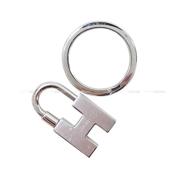 HERMES keyring(key holder) Cadena Quizz Rainbow Charm City Lacquer metal/Palladium plated Silver HW[BRAND NEW][Authentic]