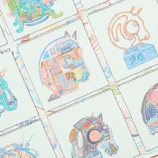 2023 SS HERMES scarf Carre 90 Chevaloscope Vert d'eauCoral