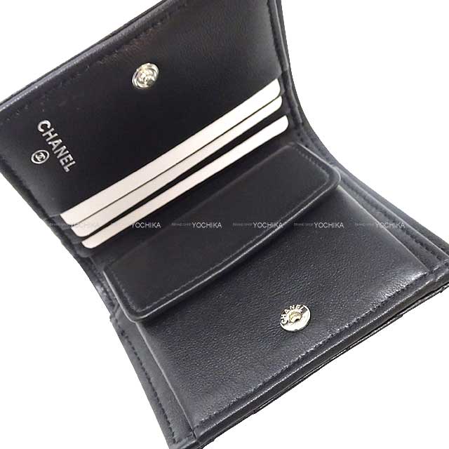 2024 Cruise CHANEL Bi-fold wallet Star Coco Mark Matelasse Compact Noir (Black) Lambskin Silver HW AP3726[BRAND NEW][Authentic]