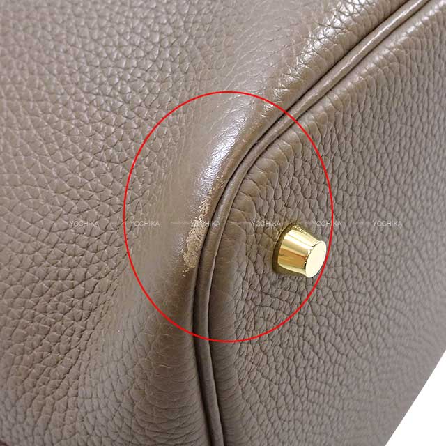 [Pre-loved] HERMES Handbag Picotin Lock 22 MM Etoupe Taurillon Clemence Gold HW Stamp D[USED SA][Authentic]