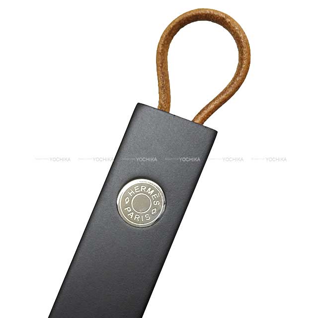 HERMES Shoehorn Sellier Long Noir (Black) Beech/Stainless steel Silver HW[BRAND NEW][Authentic]