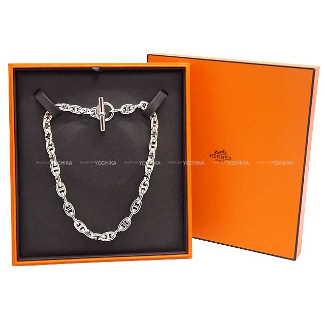 HERMES necklace Chaine D'ancre MM 36links Silver Silver925 Silver HW[ALMOST NEW][Authentic]