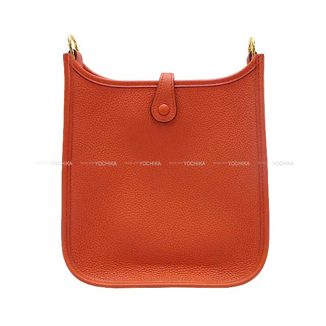 HERMES Shoulder bag Evelyne 16 TPM Terre Battue Taurillon Maurice Gold HW Stamp Y[EXCELLENT][Authentic]