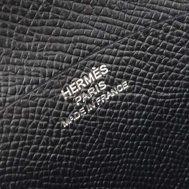 [Pre-loved] HERMES Bi-fold wallet Bearn Compact Noir (Black) Veau Epsom Silver HW Stamp U[LIKE NEW][Authentic]