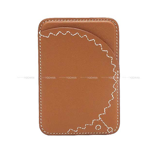 HERMES card holder Magsafe Eric cardholder hedgehog Gold Veau Swift Stamp B[BRAND NEW][Authentic]