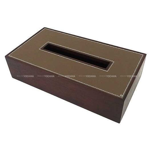 HERMES Tissue case pleiad PM Etoupe Mahogany/Taurillon lisse[BRAND NEW][Authentic]