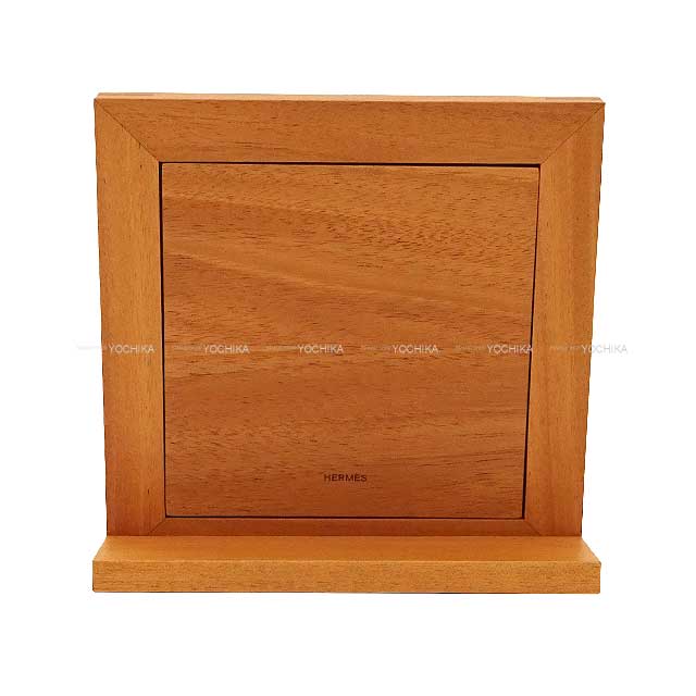 HERMES Photo frame photo frame pleiad Chocolat Natural mahogany/Tauillon squirrel[BRAND NEW][Authentic]