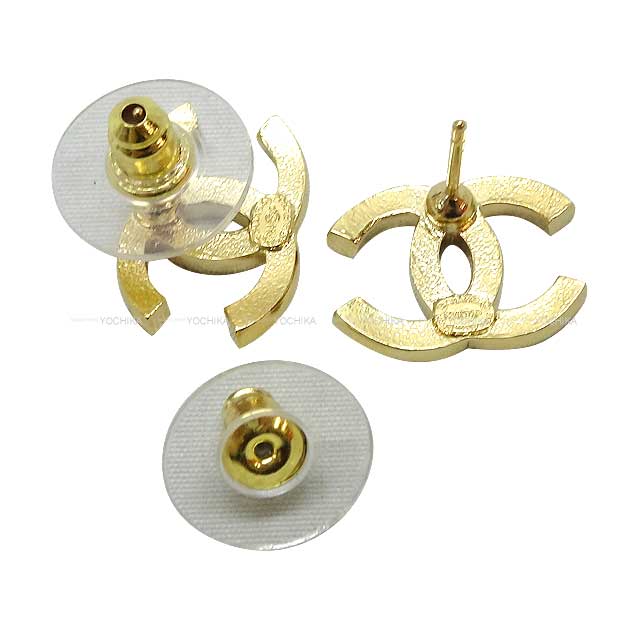 2024 SS CHANEL pierced earring Matelasse COCO mark Gold Gold HW ABD035[BRAND NEW][Authentic]