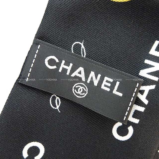 2023 SS CHANEL hair accessories Coco mark Scarf Headband Camellia Icon Noir (Black) Silk100% AA9039[EXCELLENT][Authentic]