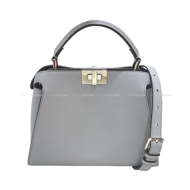 [Pre-loved] FENDI Shoulder bag PeekaBoo Essentially Medium Blue Gray Calf Silver HW 8BN302[LIKE NEW][Authentic]