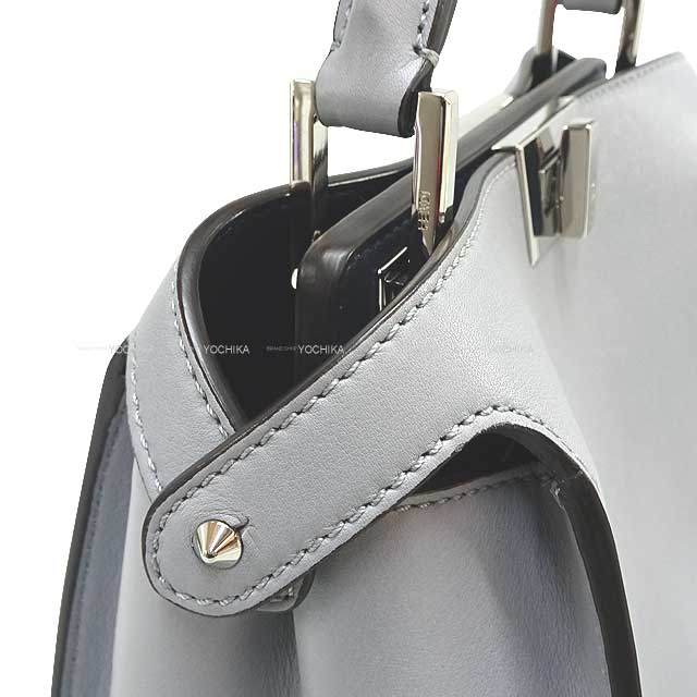 [Pre-loved] FENDI Shoulder bag PeekaBoo Essentially Medium Blue Gray Calf Silver HW 8BN302[LIKE NEW][Authentic]