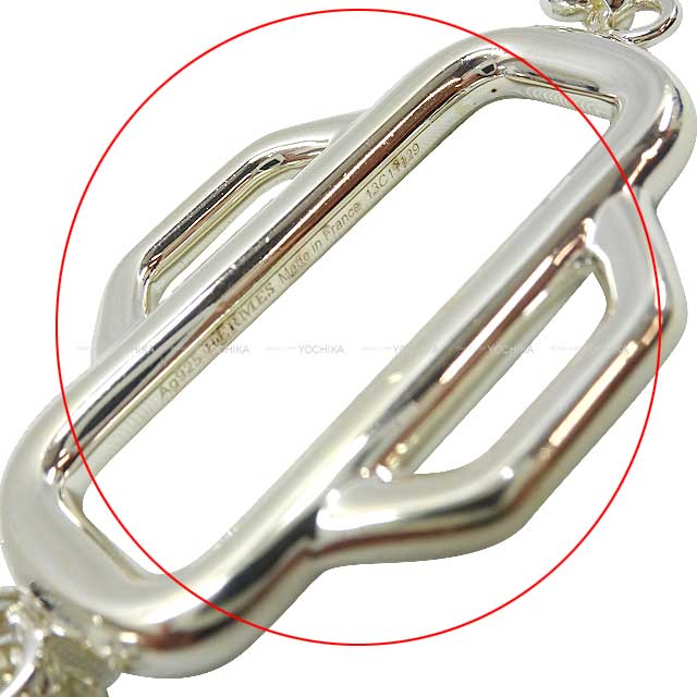 HERMES necklace Long Necklace Attelage 100 Silver Silver925 Silver HW[EXCELLENT][Authentic]