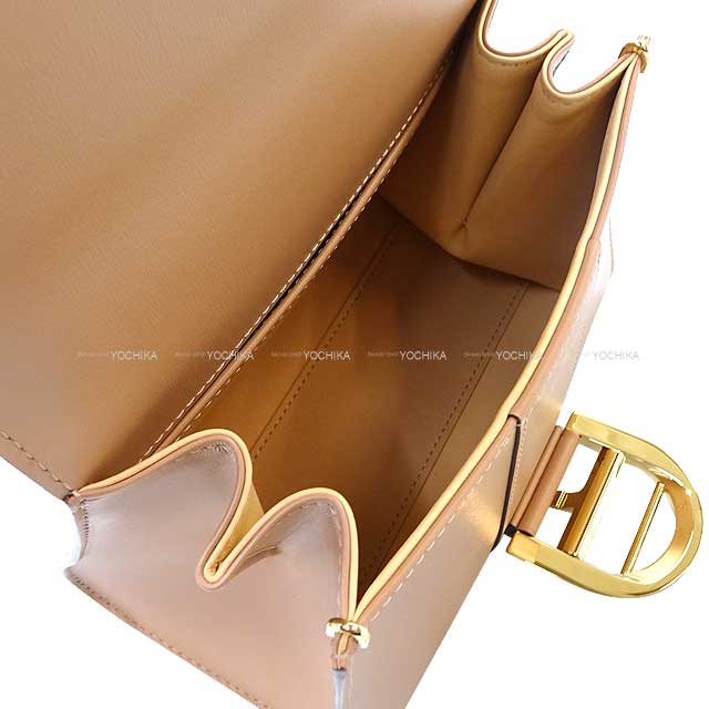 Delvaux Shoulder bag Brillon Mini 2way Hand bag Tender beige Box calf Gold HW AA0406AAM024FDO[EXCELLENT][Authentic]