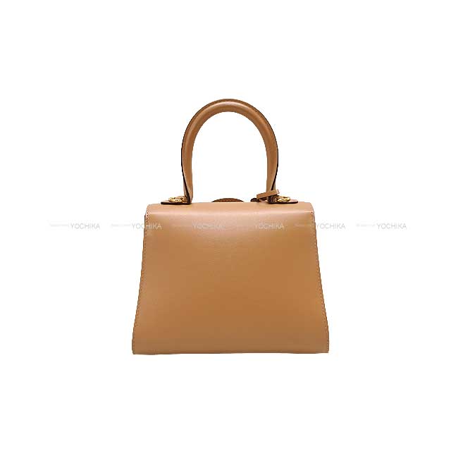 Delvaux Shoulder bag Brillon Mini 2way Hand bag Tender beige Box calf Gold HW AA0406AAM024FDO[EXCELLENT][Authentic]