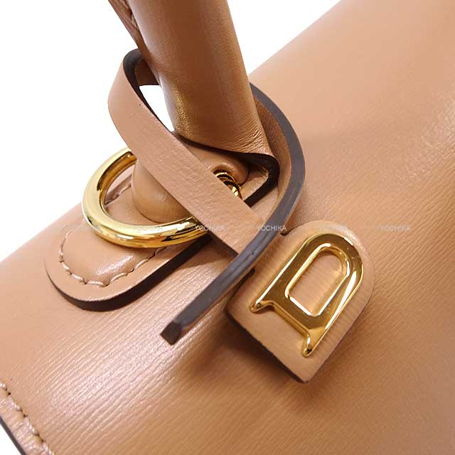 Delvaux Shoulder bag Brillon Mini 2way Hand bag Tender beige Box calf Gold HW AA0406AAM024FDO[EXCELLENT][Authentic]