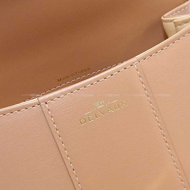 Delvaux Shoulder bag Brillon Mini 2way Hand bag Tender beige Box calf Gold HW AA0406AAM024FDO[EXCELLENT][Authentic]