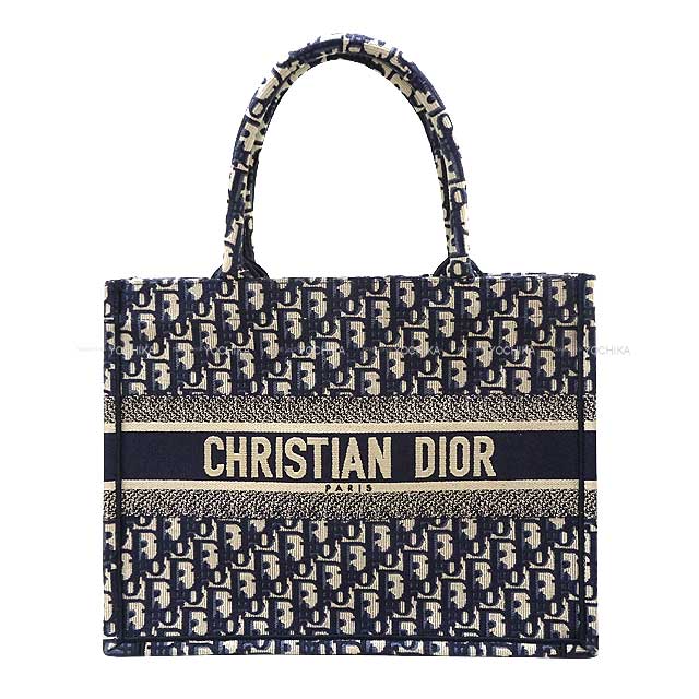 Christian Dior tote bag Book tote Medium Navy Dior Oblique Embroidery M1296ZRIW_M828[BRAND NEW][Authentic]