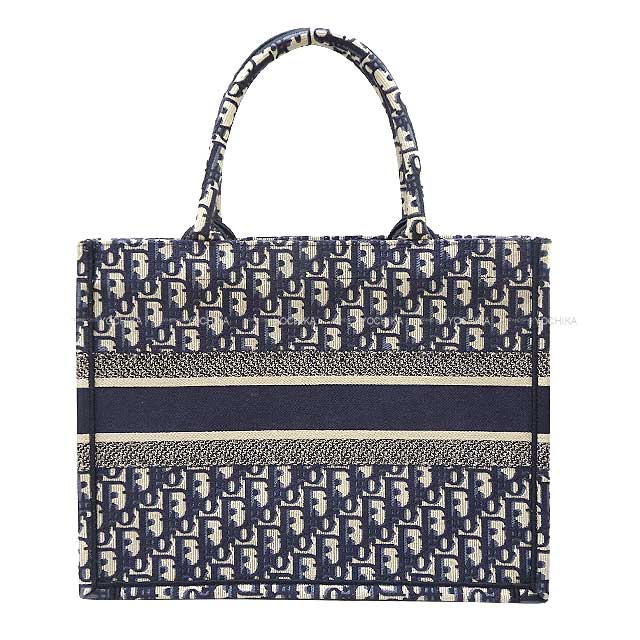 Christian Dior tote bag Book tote Medium Navy Dior Oblique Embroidery M1296ZRIW_M828[BRAND NEW][Authentic]