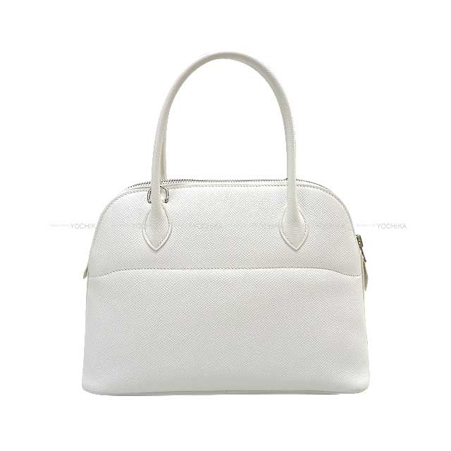 [Pre-loved] HERMES Shoulder bag Bolide27 Blanc (White) Veau Epsom Silver HW Stamp □R[USED SA][Authentic]