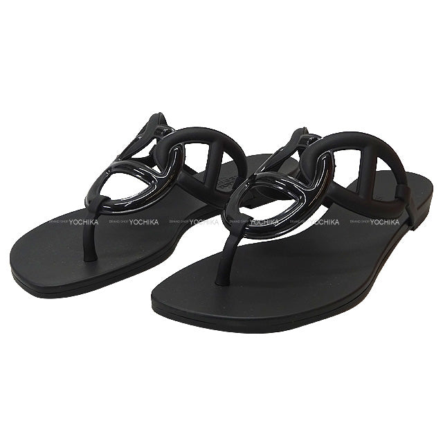 HERMES sandals Egerie #38 Noir (Black) [BRAND NEW][Authentic]