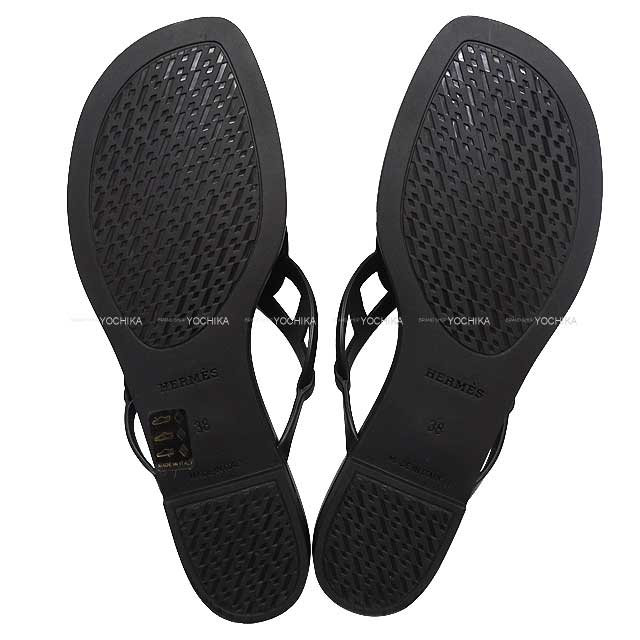 HERMES sandals Egerie #38 Noir (Black) [BRAND NEW][Authentic]