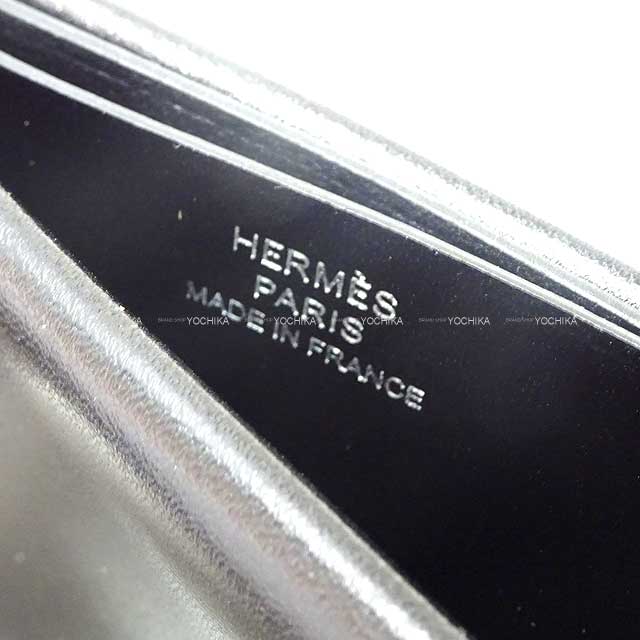 HERMES card holder Sellier H Noir (Black) Box Calf Stamp B[BRAND NEW][Authentic]