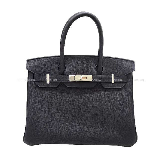 HERMES Handbag Birkin30 Caban Veau Togo Silver HW Stamp B[BRAND NEW][Authentic]