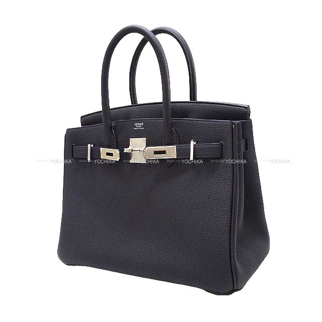 HERMES Handbag Birkin30 Caban Veau Togo Silver HW Stamp B[BRAND NEW][Authentic]