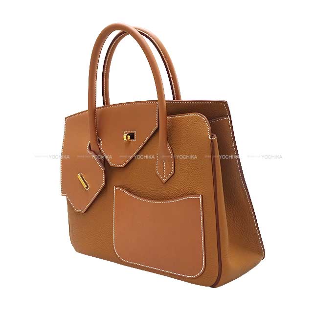 HERMES Handbag Birkin30 en Desordre Gold Veau Togo/Veau Swift Silver HW Stamp B[BRAND NEW][Authentic]